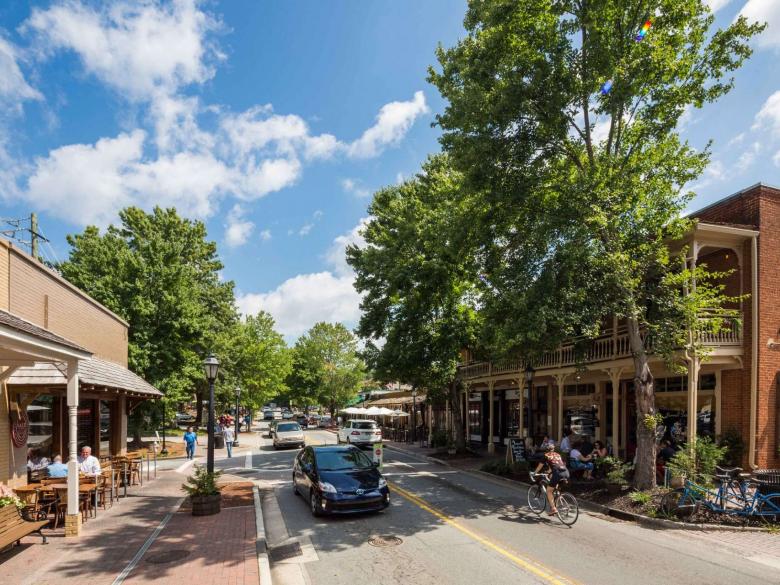 Historic Roswell GA luxury homes and downtown